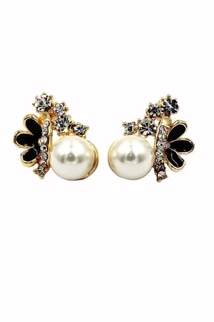 lovely pearl and crystal earrings