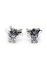 Sweet butterfly silver crystal earrings