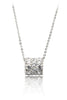 crystal conveyor bead pendant sterling silver necklace