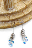 elegant stacked layers flowers swarovski crystal earrings