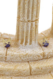 mini single golden butterfly and crystal earrings