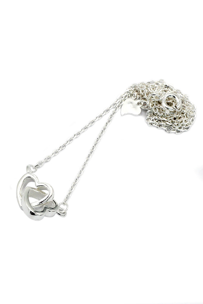 delicate sterling silver heart necklace