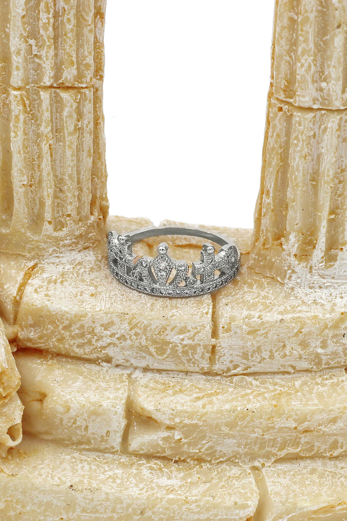 fashion crown micro inlaid ring