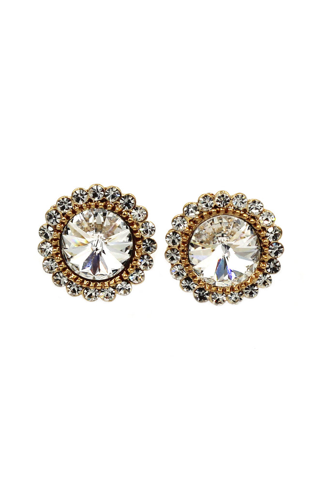 glittering crystal earrings