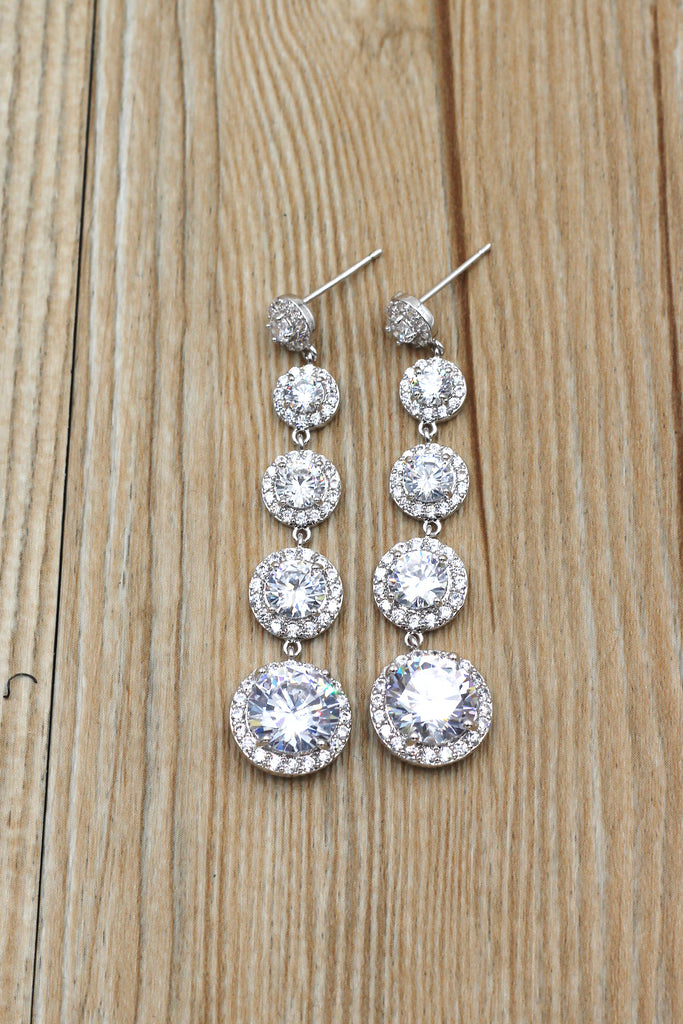 noble crystal earrings necklace set