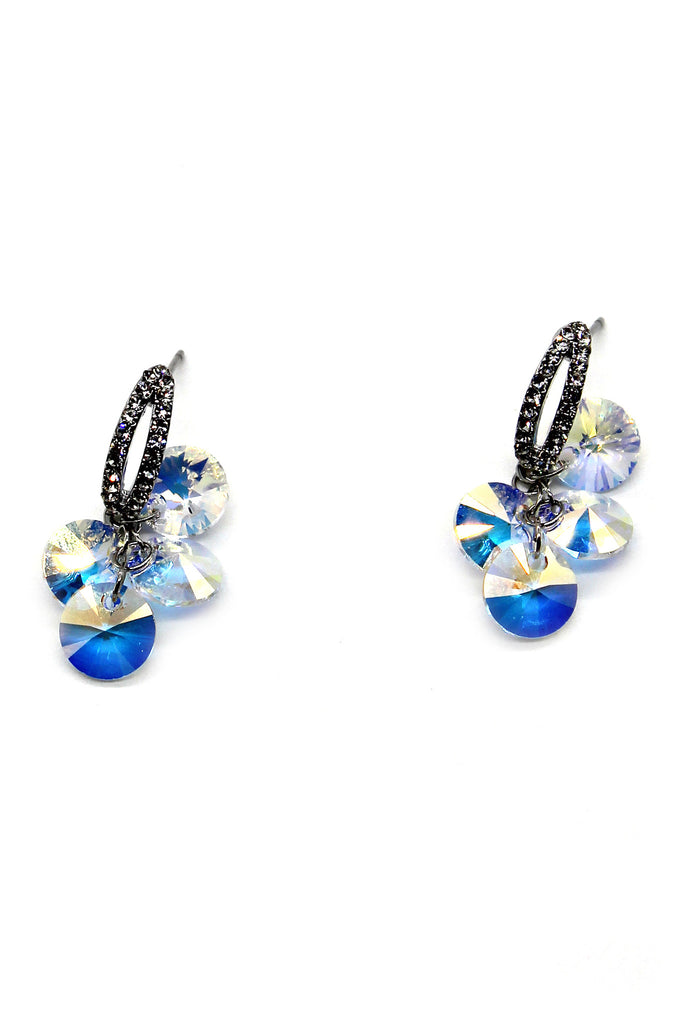 fashion sparkling swarovski crystal earrings