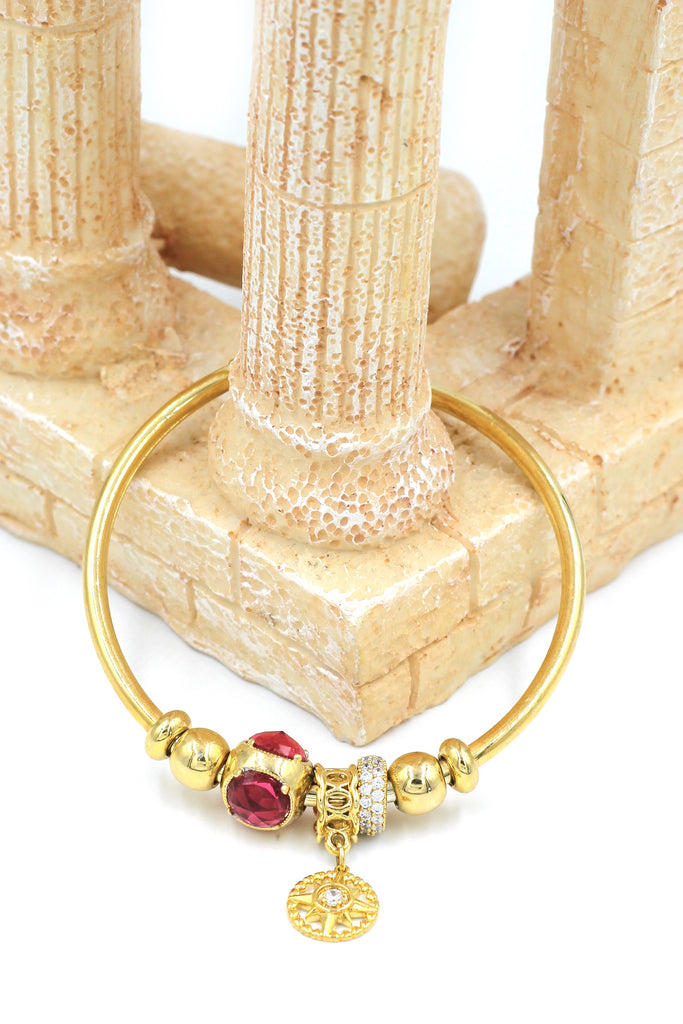 Fashion round crystal bracelet earrings set