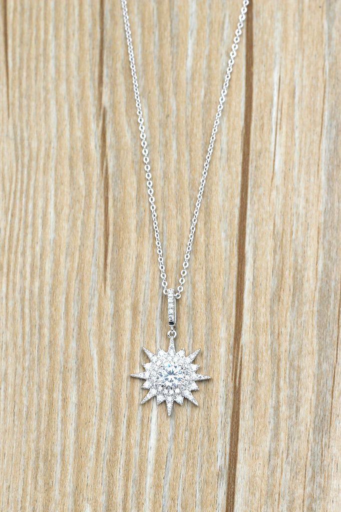 shiny star crystal necklace