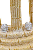 shiny circle crystal earrings