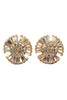 fashion windmill crystal gold earrings