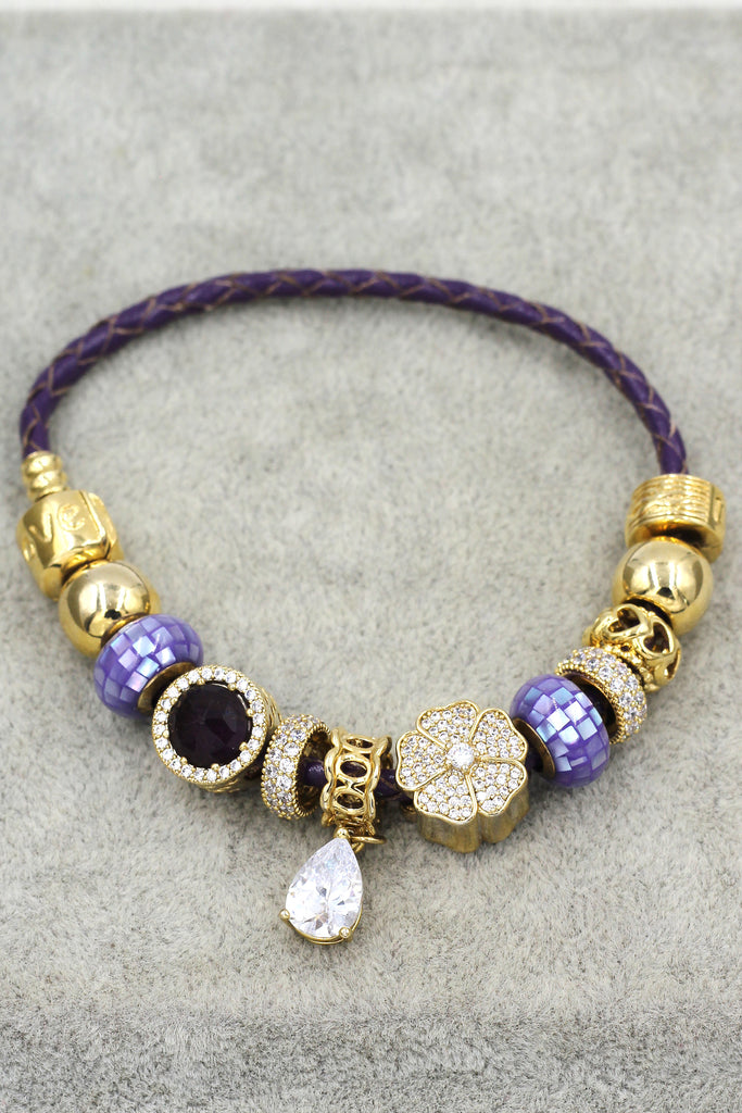 Fashion purple crystal bracelet