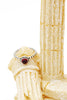 red small crystal open ring necklace set