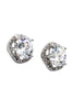 fashion wavy edge crystal earrings