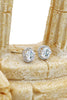 fashion wavy edge crystal earrings