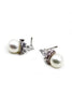 mini crown crystal pearl earring ring set