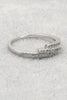 fashion inlay small crystal overlapping ring