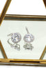 shiny small pendant clavicle chain earrings set