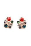 Fashion Colorful starfish crystal small pearl earrings
