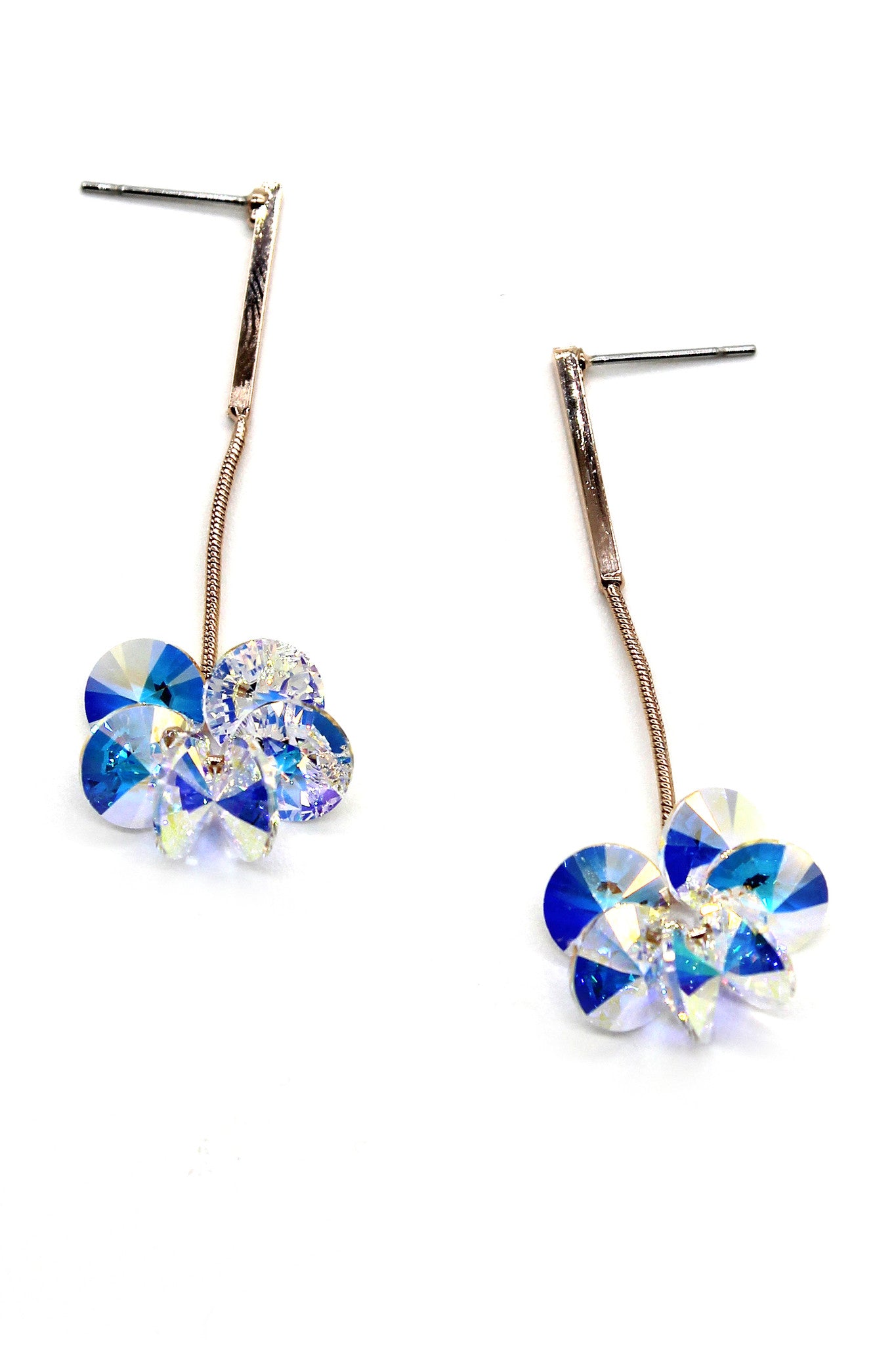 sparkling hanging hammer swarovski crystal earrings – Ocean Fashion