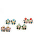 Fashion Colorful starfish crystal small pearl earrings