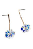 sparkling hanging hammer swarovski crystal earrings