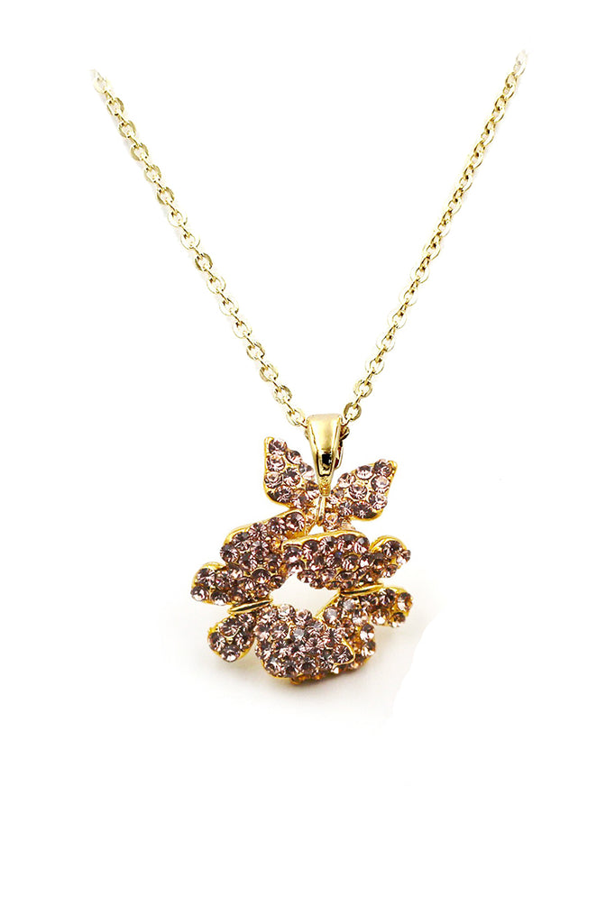 fashion butterfly crystal necklace