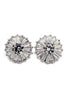 sunflowers diamond silver earrings