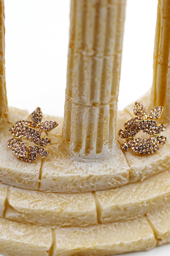 Fashion butterfly crystal earrings
