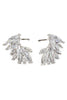 fashion crystal groats silver earrings