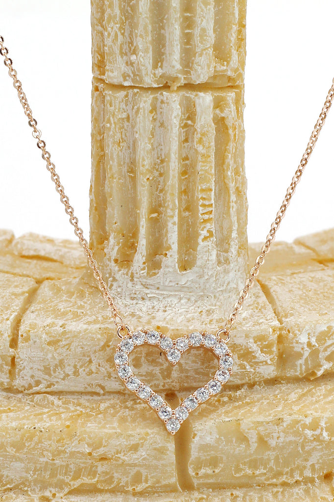 lovely crystal heart necklace