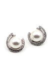 fashion pearl crystal necklace earrings set