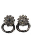 fashion able crystal flower and circles earring