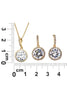 shiny small pendant clavicle chain earrings set