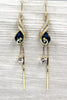 Fashion vintage blue crystal earrings