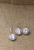 shiny small pendant clavicle chain earrings set