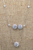 simple small pendant clavicle chain earrings set