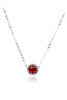 fashion silver red crystal earrings necklace set