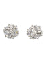 small crystal ball silver stud earrings