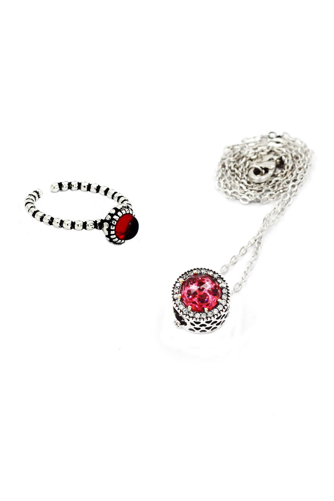 fashion joker ring necklace set