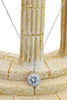 shiny small pendant clavicle chain earrings set
