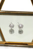 small crystal ball silver stud earrings