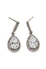 noble water droplets pendant silver earrings
