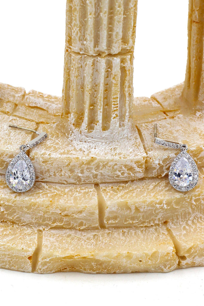 water drop crystal earrings necklace set