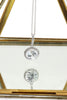 shiny small pendant clavicle chain earrings set