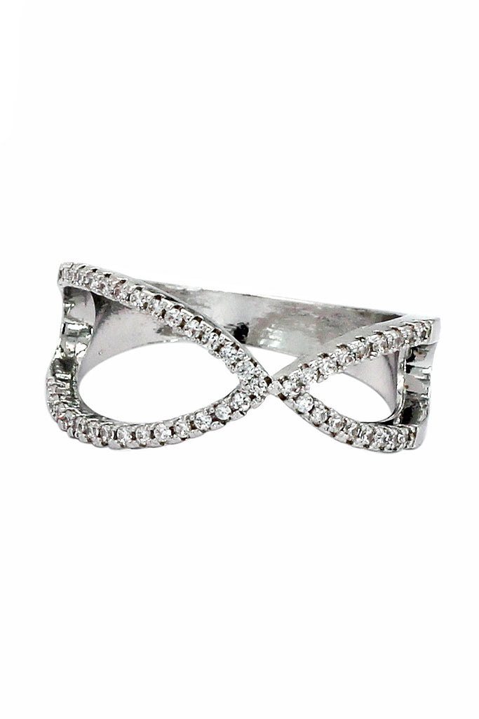 fashion cross crystal ring