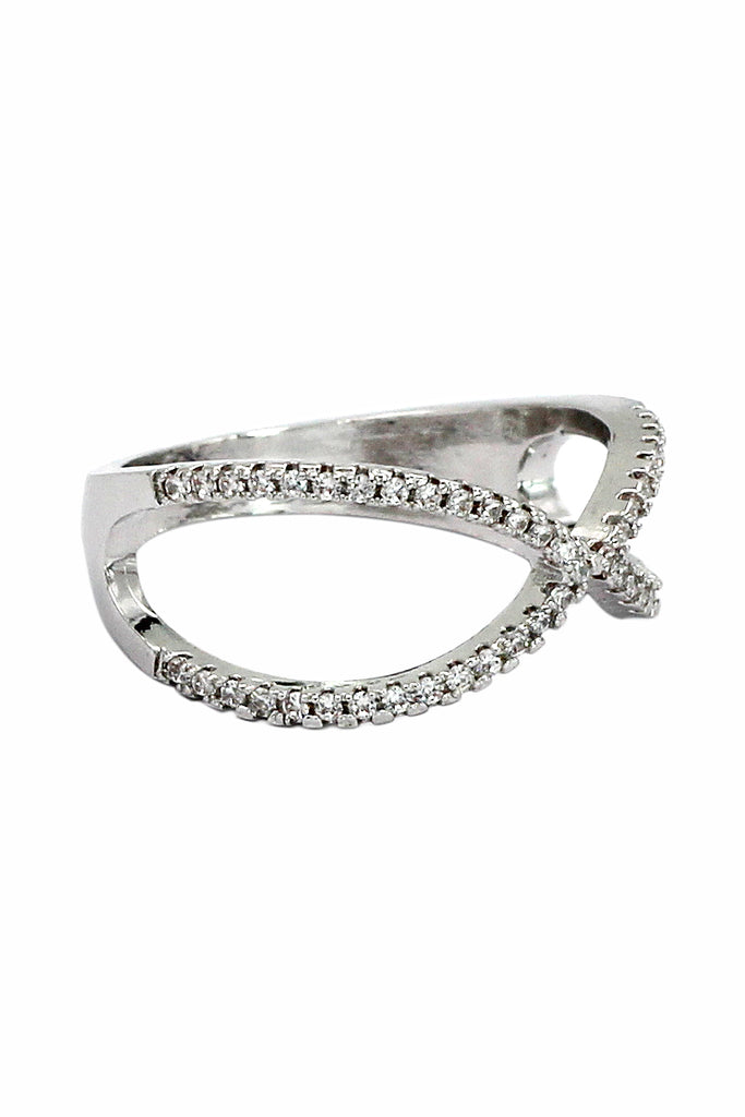 fashion cross crystal ring
