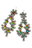 sparkling crystal silver earrings