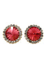 red crystal earrings necklace set