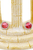 red crystal earrings necklace set