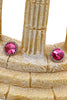 little noble crystal golden rim earrings